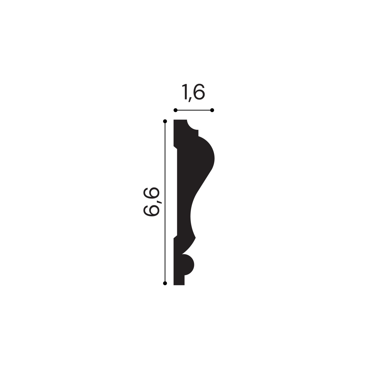 Brau polimer rigid, Manavi, B11 - 6.6x1.6x200 cm — imaginea 2