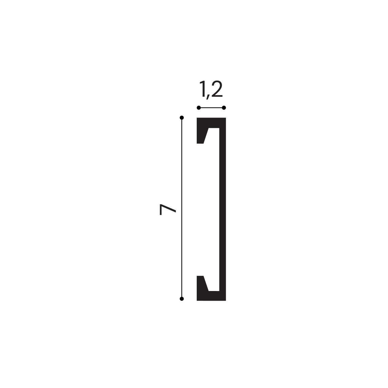 Brau poliuretan flexibil, Manavi, B25F-7x1.2x200 cm — imaginea 2