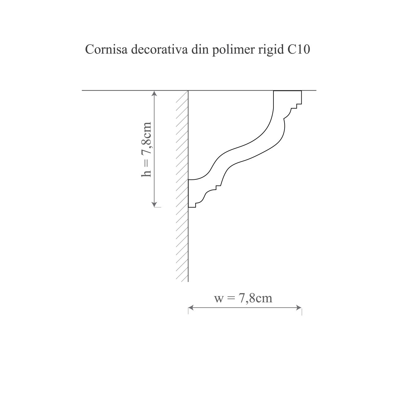 Cornisa decorativa C10-7.8x7.8x200cm - 1 | YEO