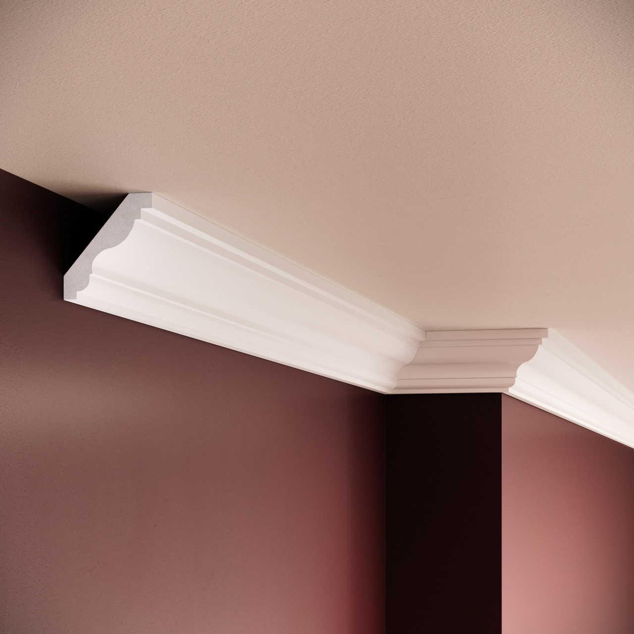 Cornisa decorativa P904E - 6x6.5x200 cm