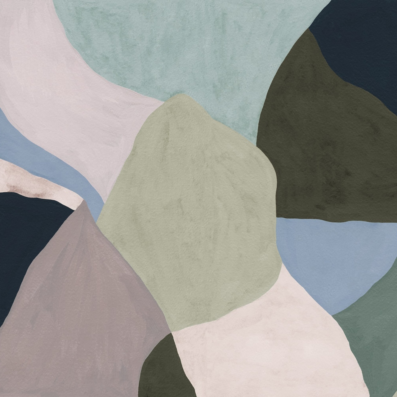 Fototapet, Abstract Fields, Pink & Blue, Rebel Walls - 2