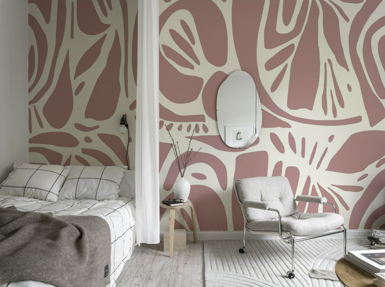 Fototapet, Abstract Forms, Soft Pink, Rebel Walls - 3