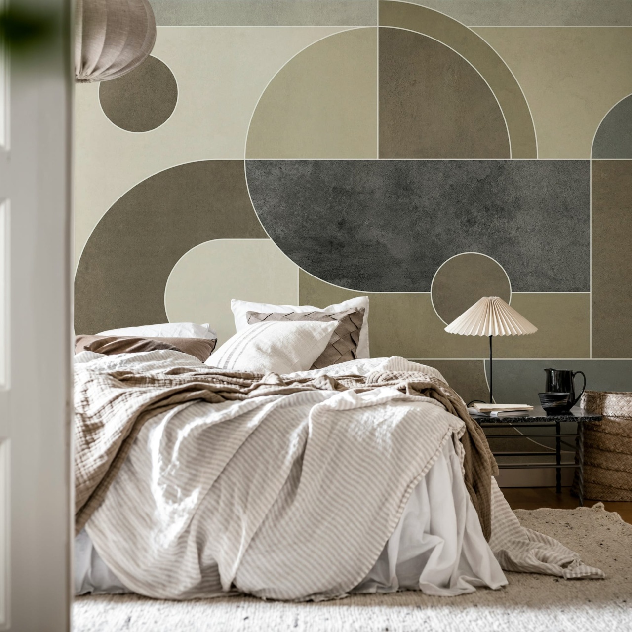 Fototapet, Abstract Geometry, Greige, Rebel Walls