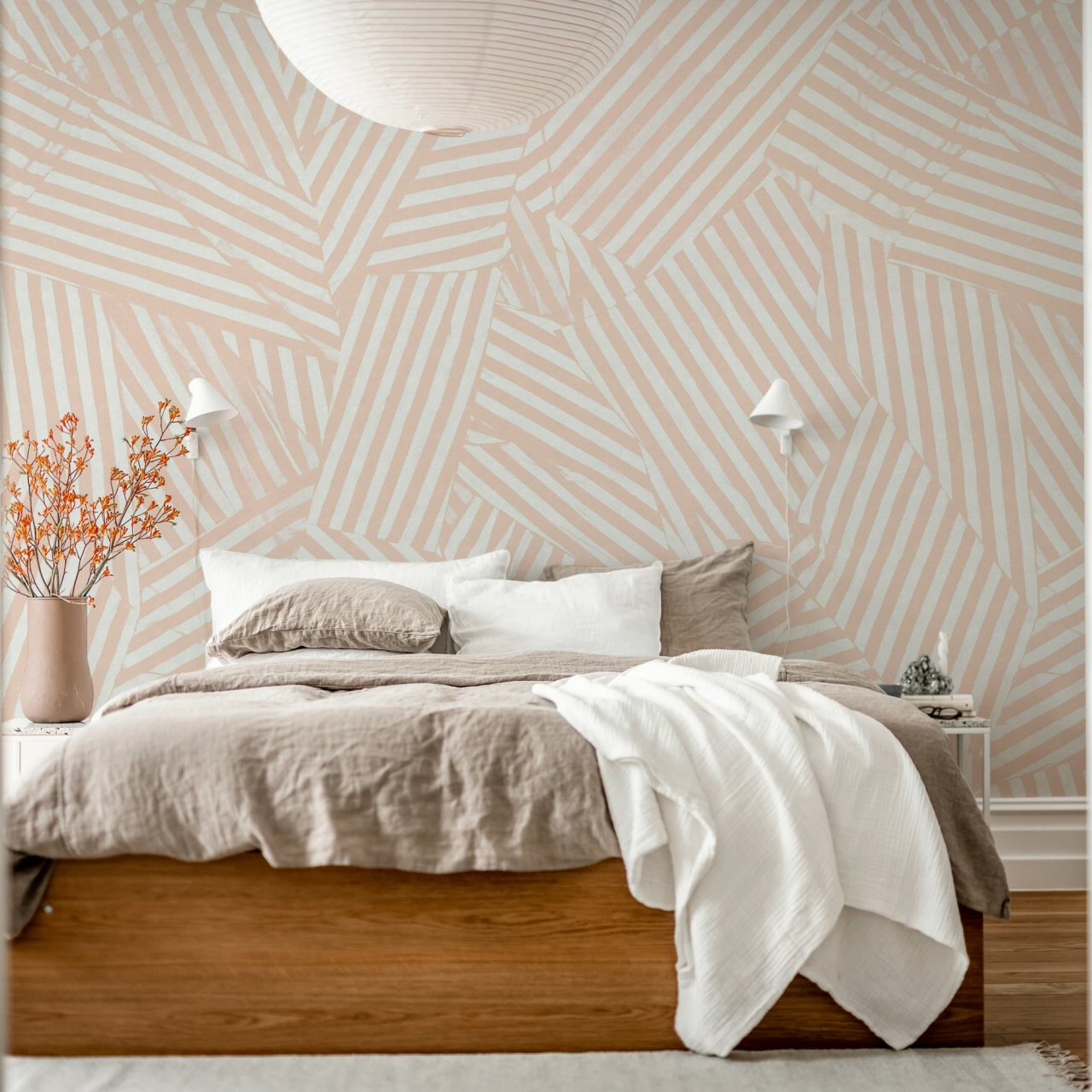 Fototapet, Abstract Weave, Pink, Rebel Walls