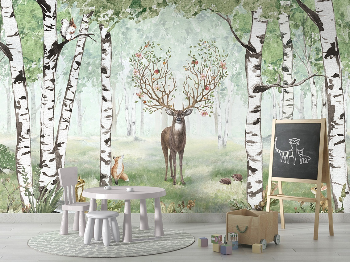 Fototapet Amazing Antlers - Summer, Kikki Belle - 4