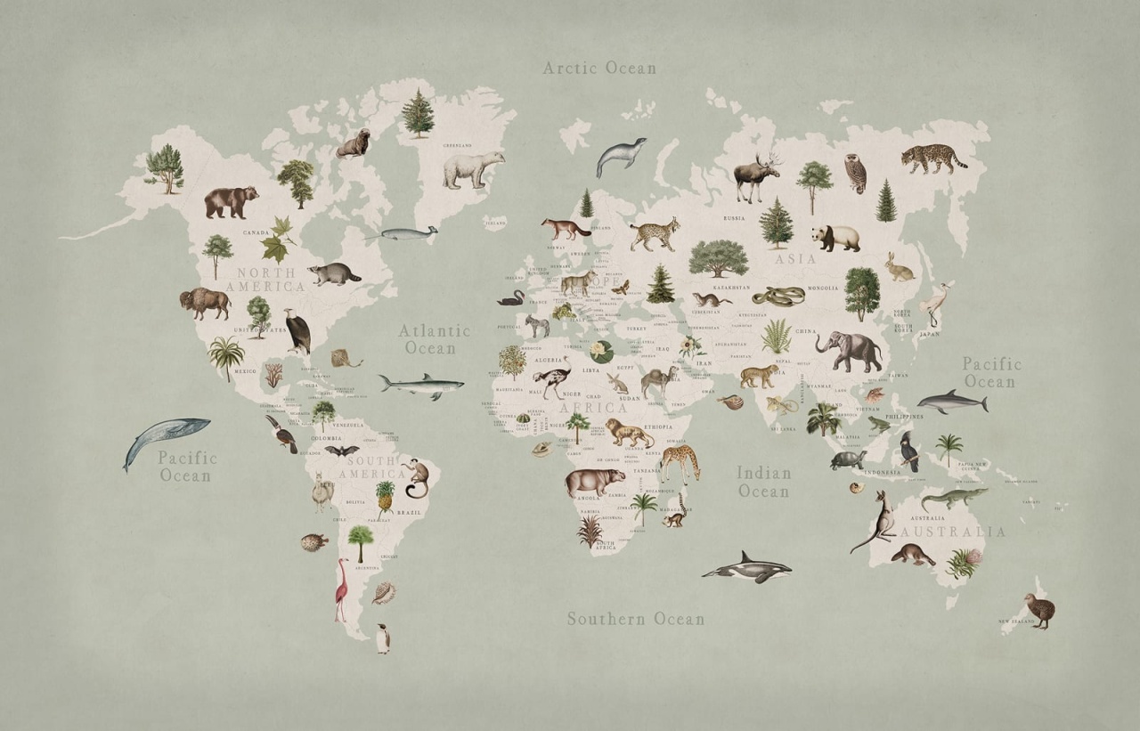 Fototapet, Animal World, Mint, Rebel Walls - 2