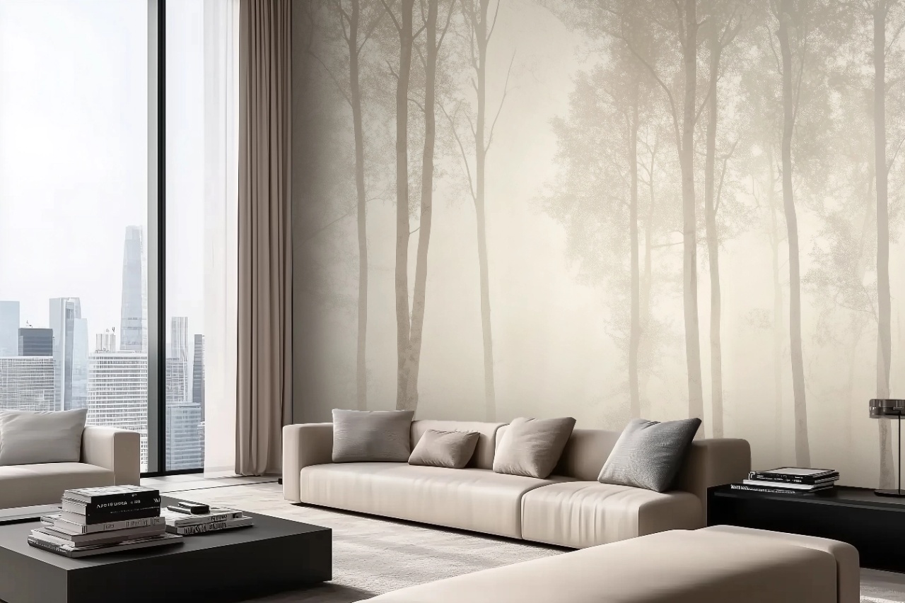 Fototapet Artistic Beige Naturel Lointain Rêve BNL200 — imaginea 2