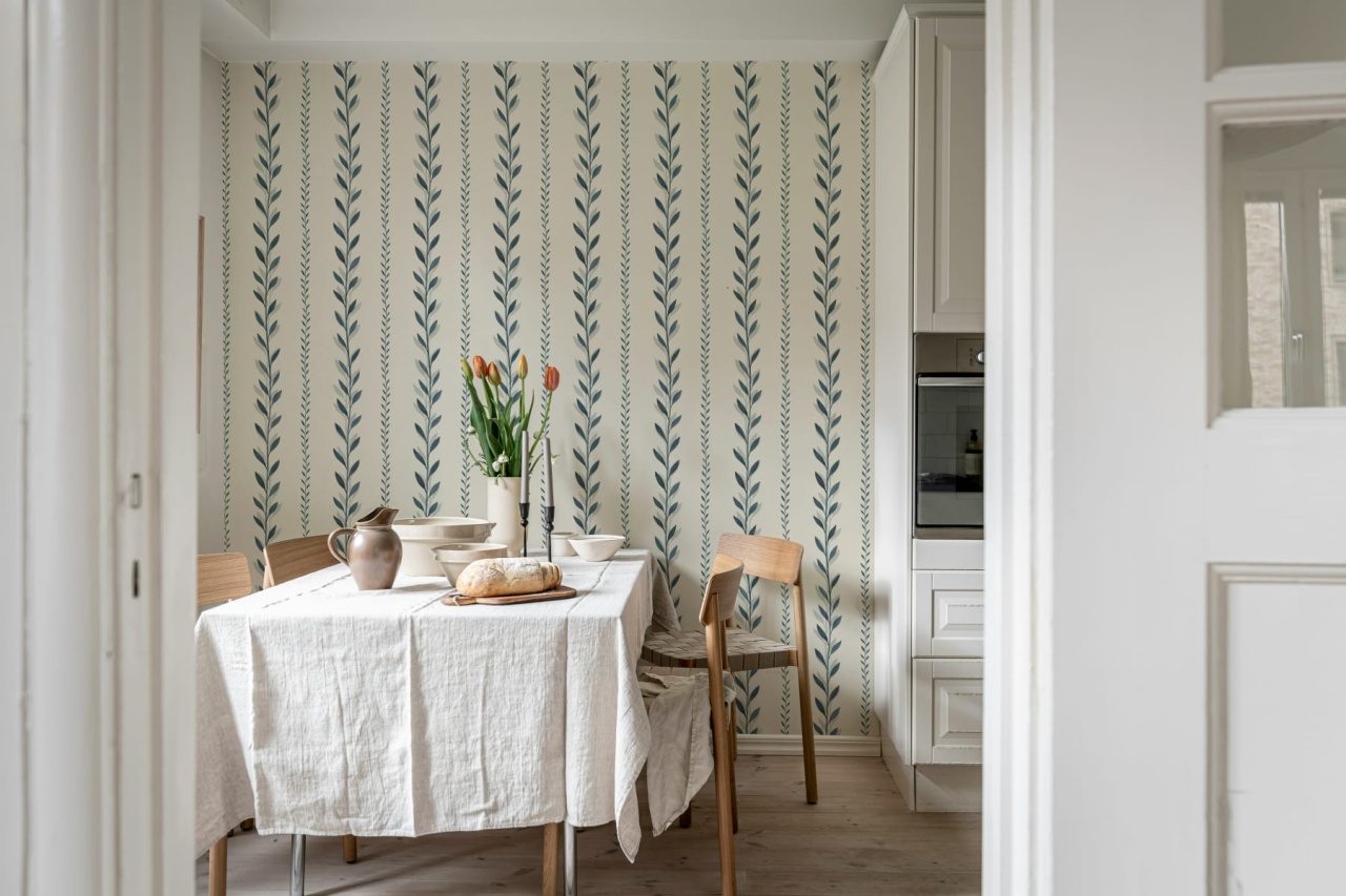 Fototapet, Bayleaf Stripe, Blue, Rebel Walls - 3