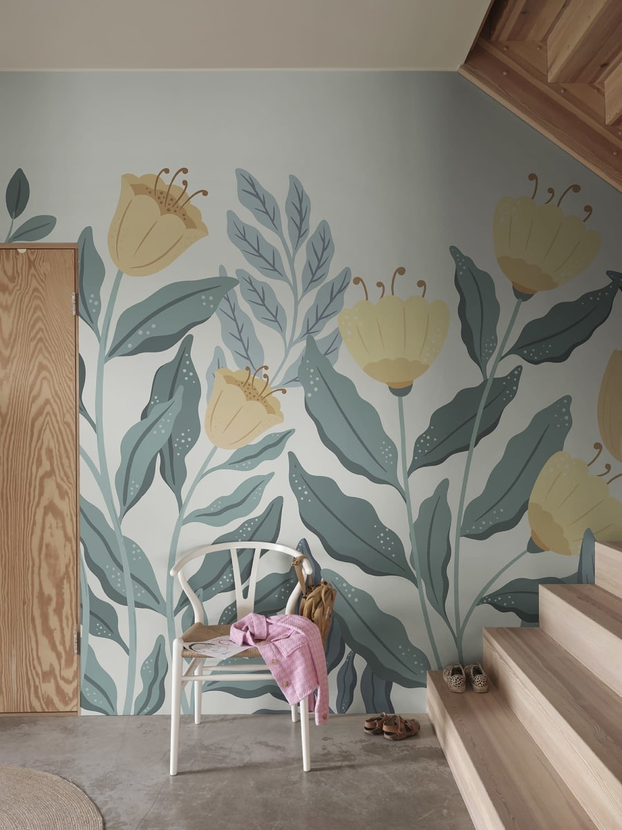 Fototapet, Big Blossom, Yellow, Rebel Walls - 3