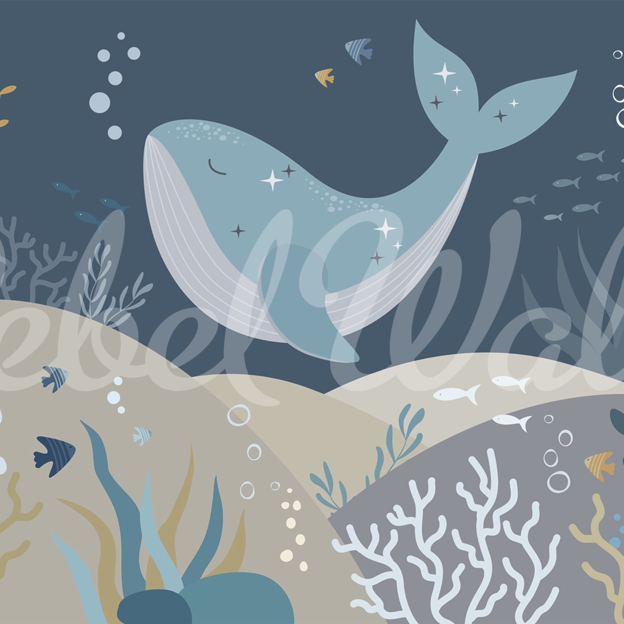 Fototapet, Blue Whale, Rebel Walls - 2