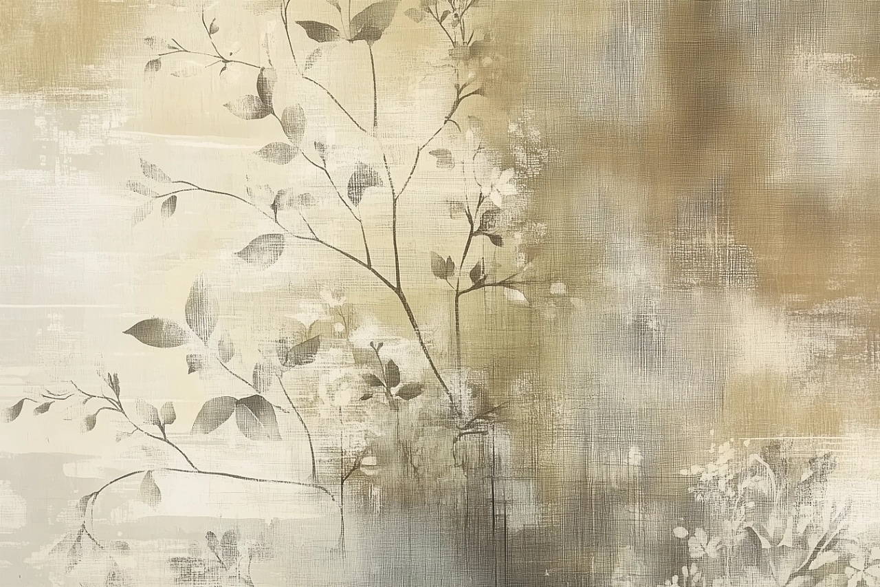 Fototapet Botanic Beige Naturel Brumeux Reve BNB204