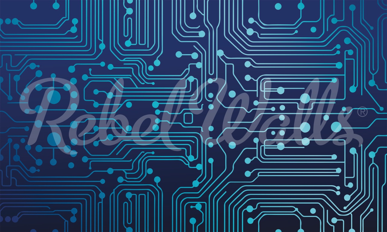 Fototapet, Circuit Board, Blue, Rebel Walls - 2