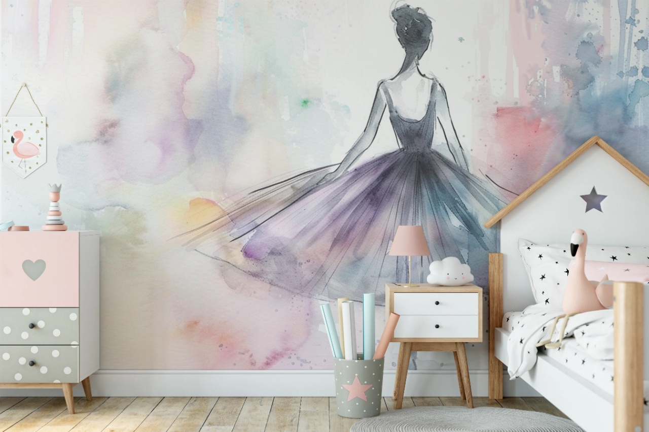 Fototapet copii, Colorful ballerina 003