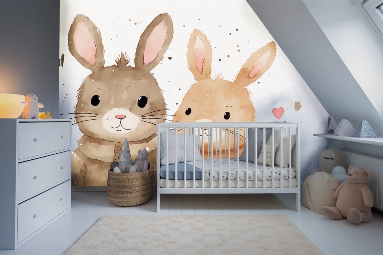 Fototapet copii, Cute bunnies 008