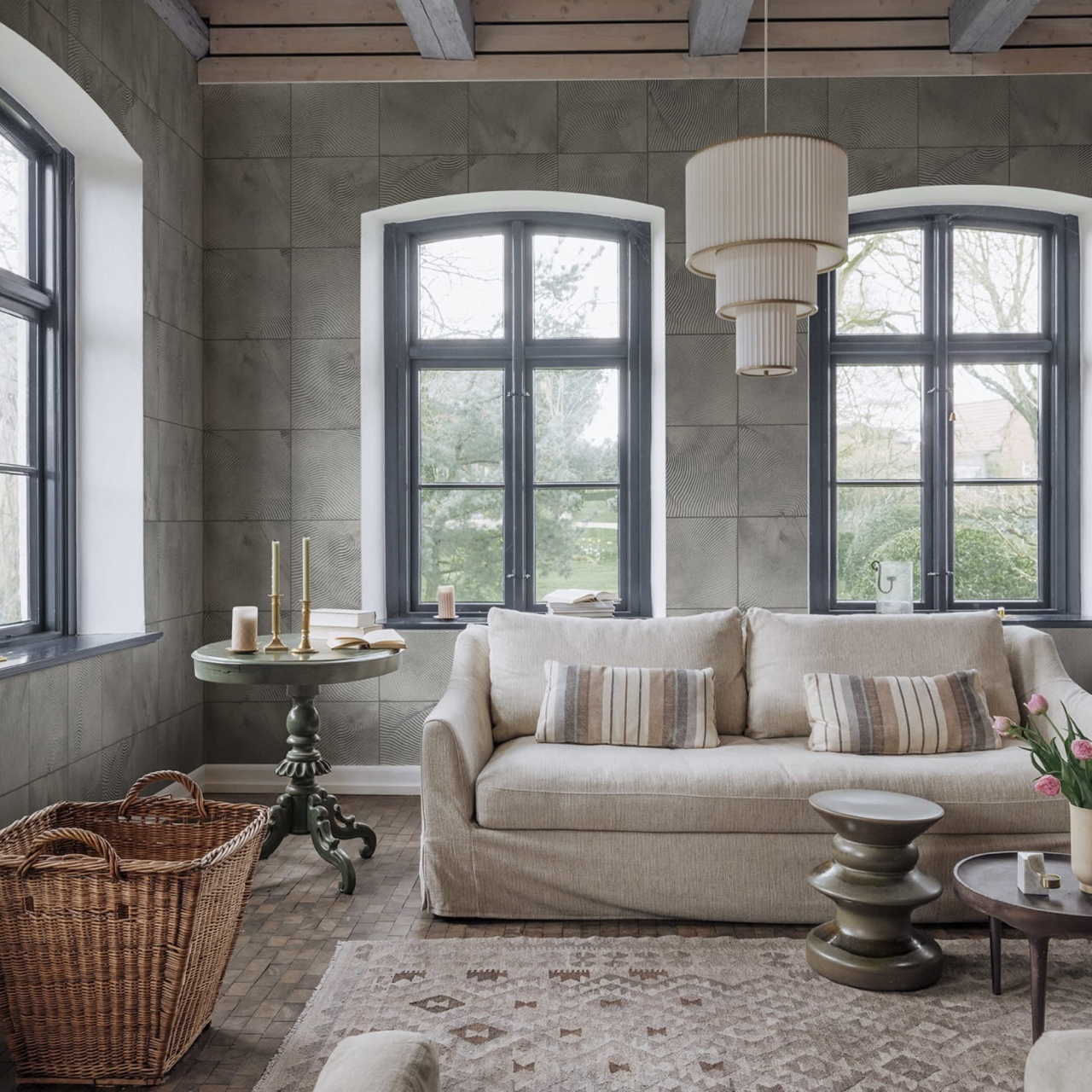Fototapet, Craft Tiles, Gray, Rebel Walls