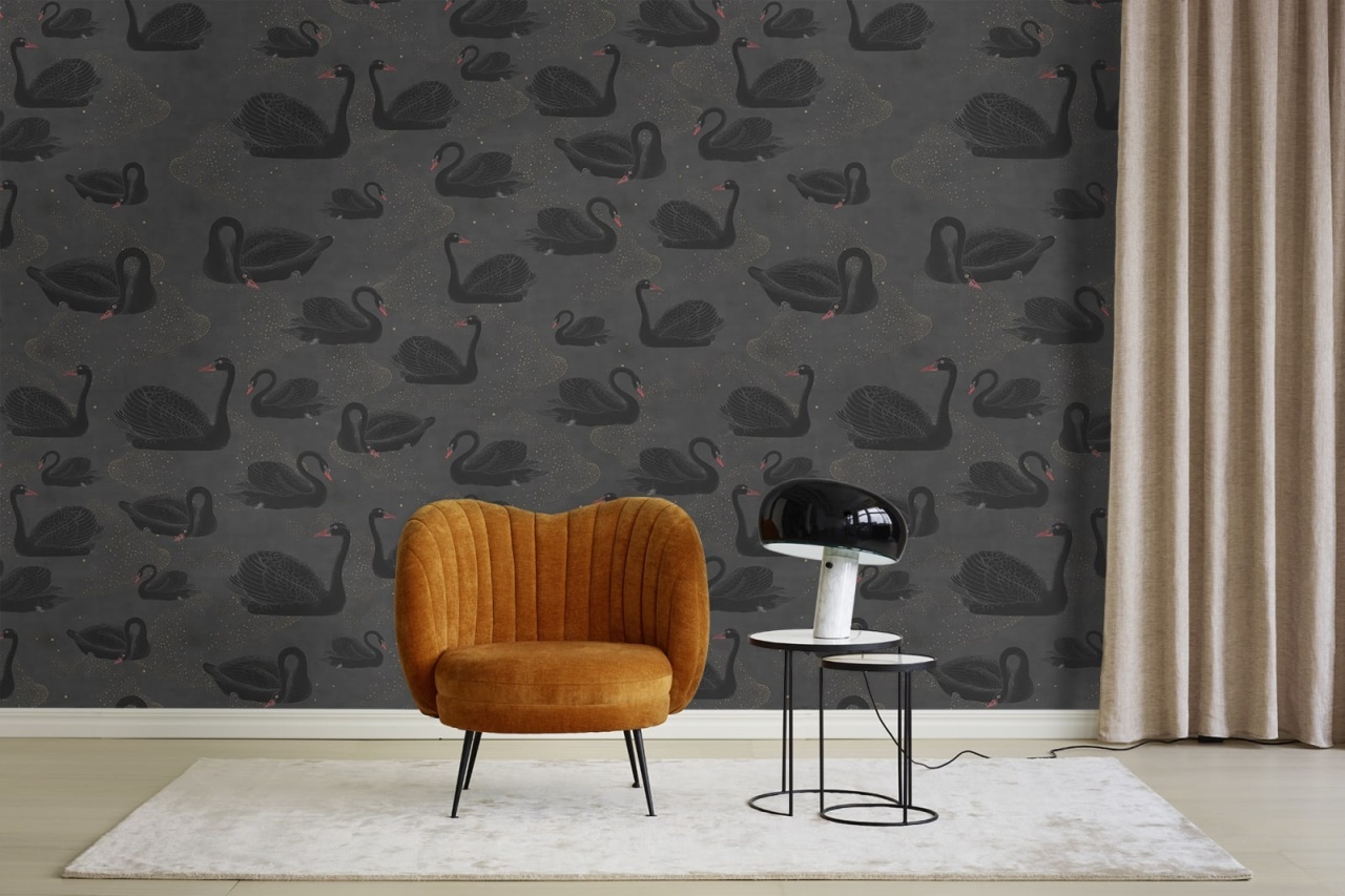 Fototapet, Cygne, Noir, Rebel Walls - 3