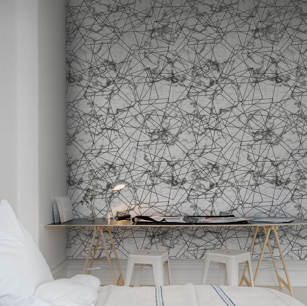 Fototapet, Dimension, White, Rebel Walls - 4
