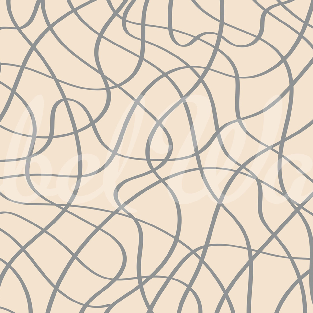 Fototapet, Doodle Lines, Beige, Rebel Walls - 2