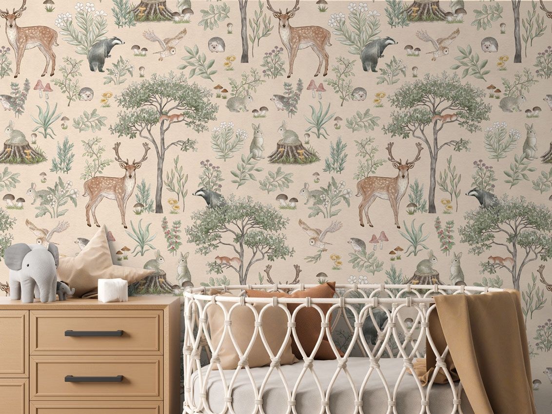 Fototapet Fantastic Forest - Beige, Kikki Belle — imaginea 5