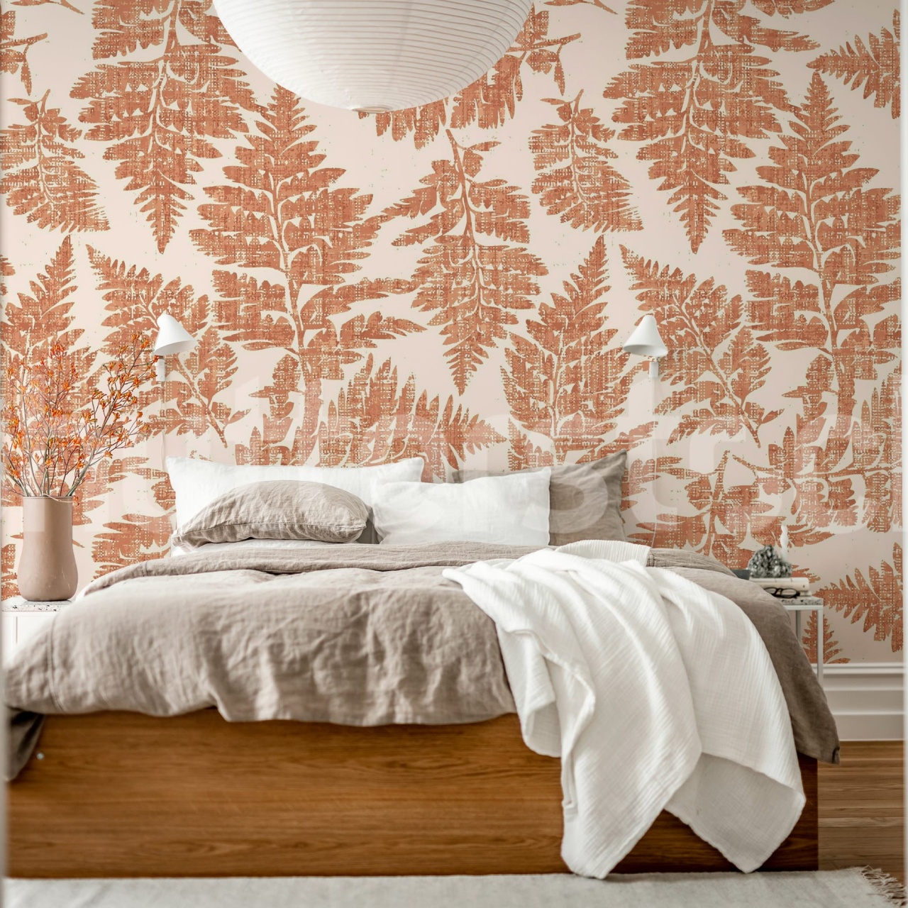 Fototapet, Fern Print, Rust, Rebel Walls - 3