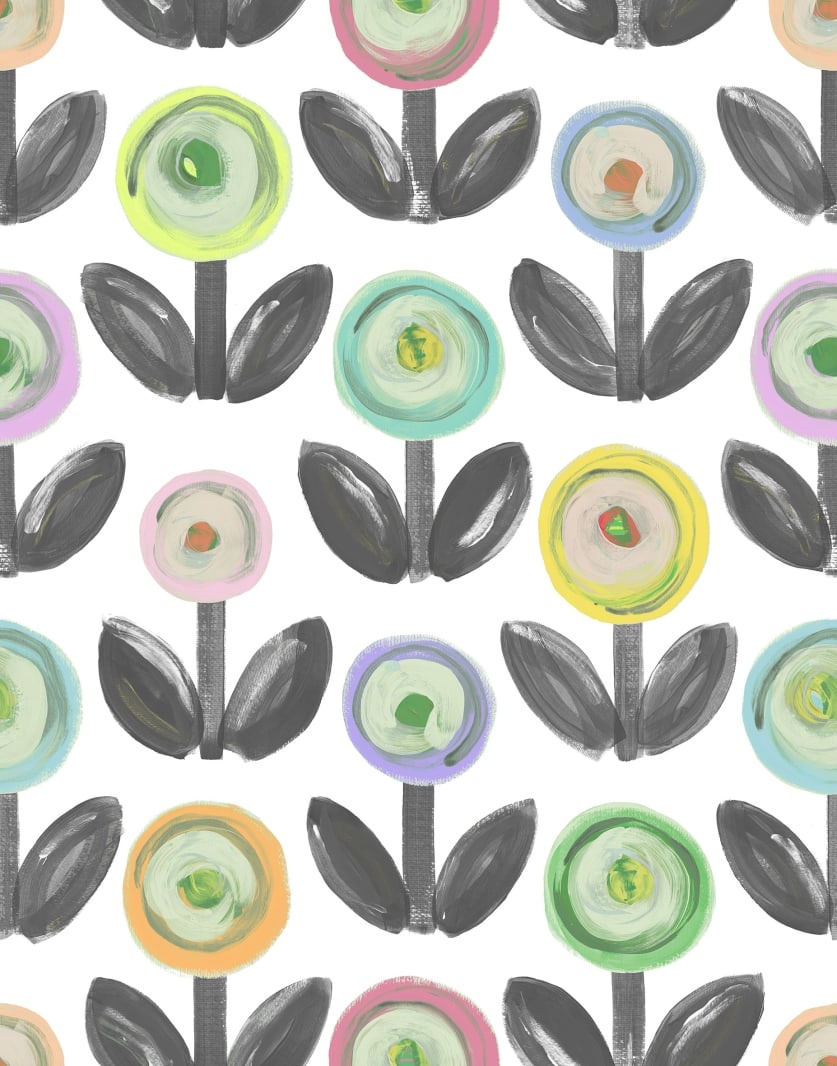 Fototapet, Flower Parade, Licorice, Rebel Walls - 2