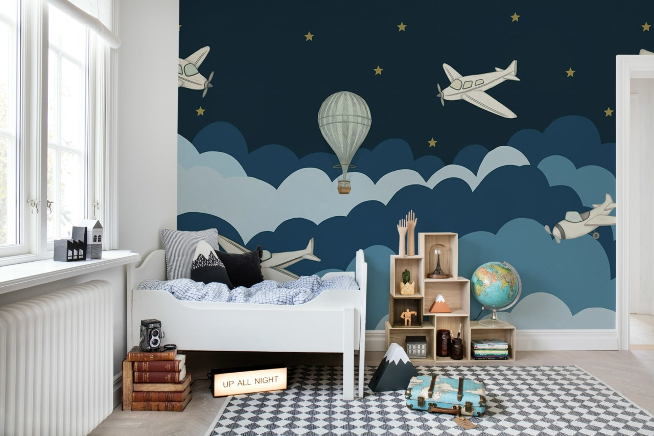 Fototapet, Fly Away, Dark Blue, Rebel Walls