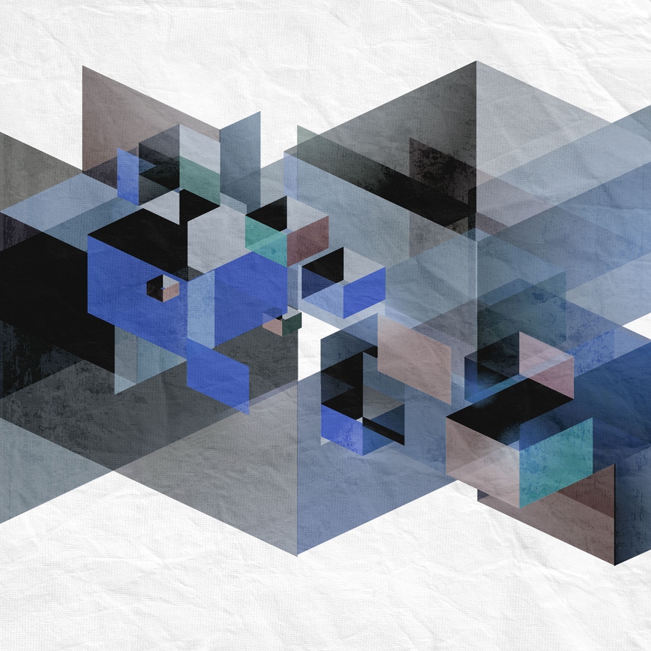 Fototapet, Fractal, Blue, Rebel Walls - 2