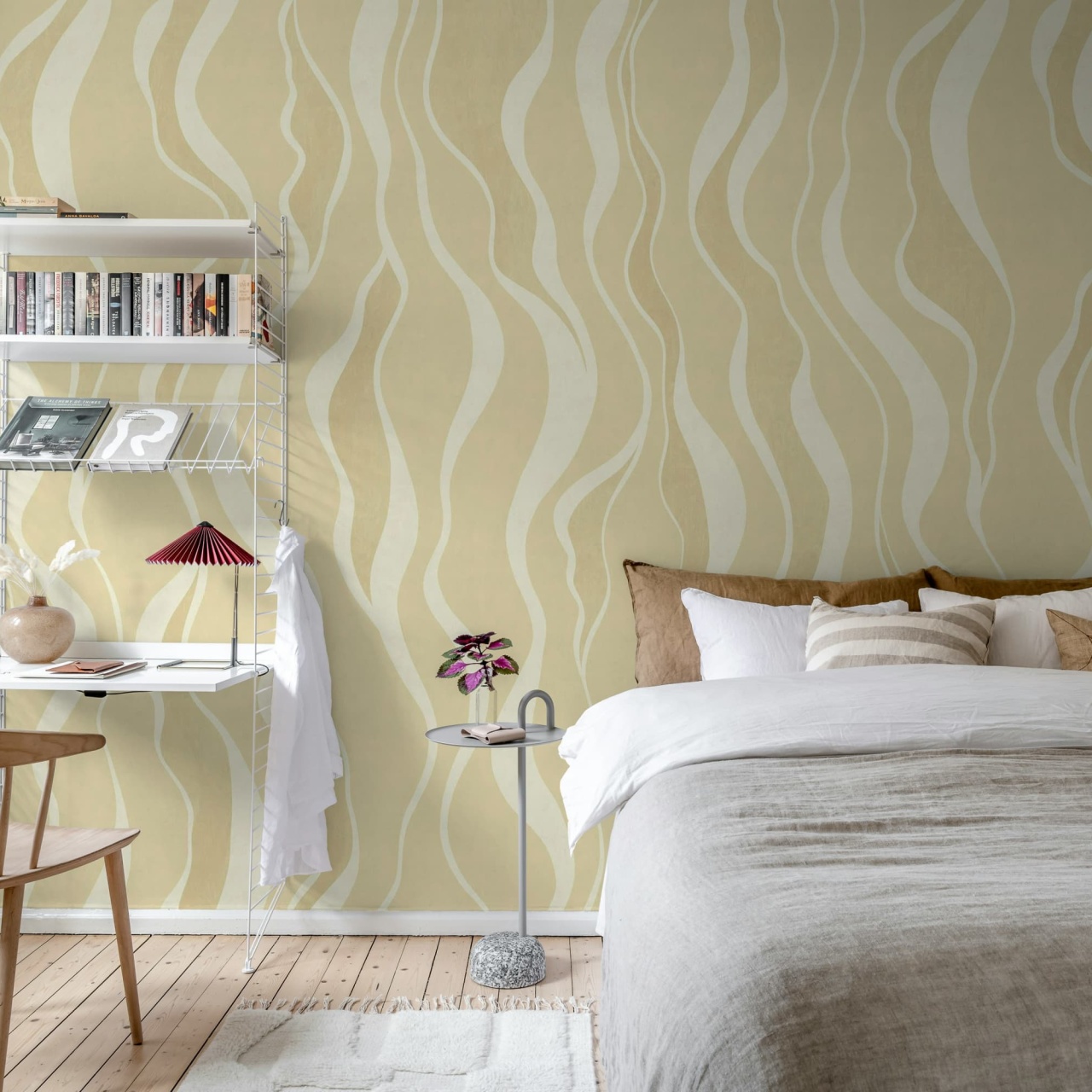 Fototapet, Gentle Lines, Yellow, Rebel Walls - 3