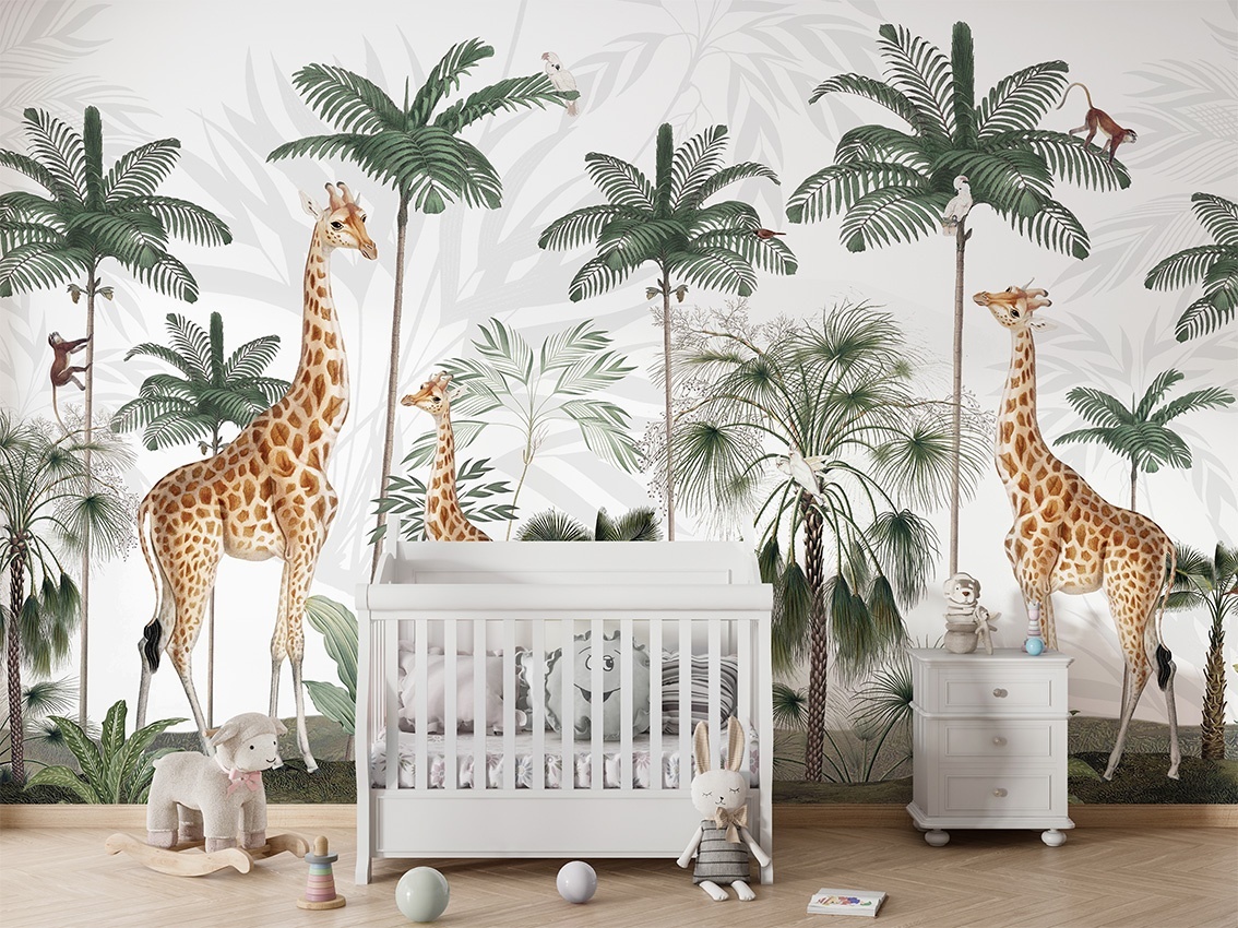 Fototapet Gracious Giraffes, Kikki Belle
