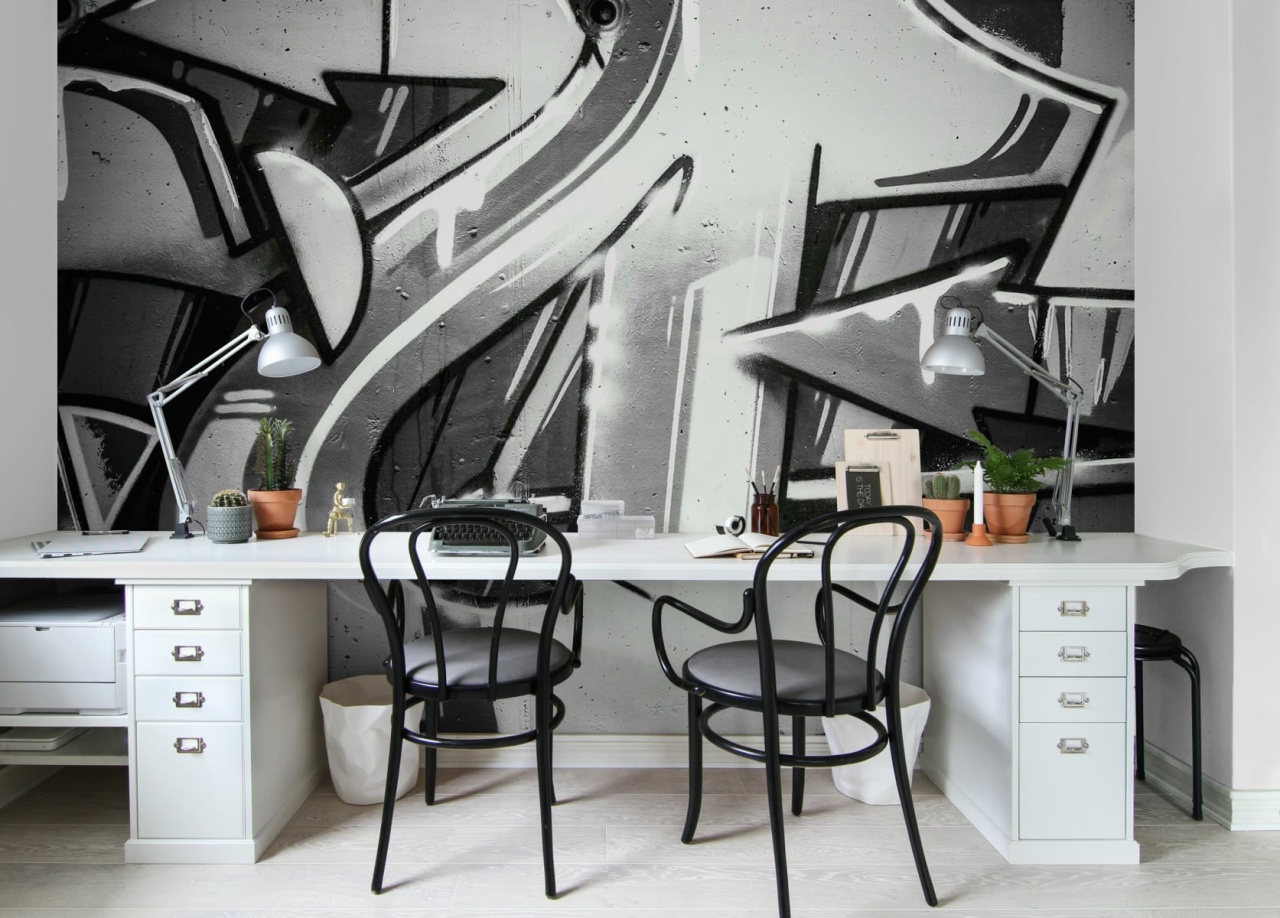 Fototapet, Graffiti Wall, Black & White, Rebel Walls - 3