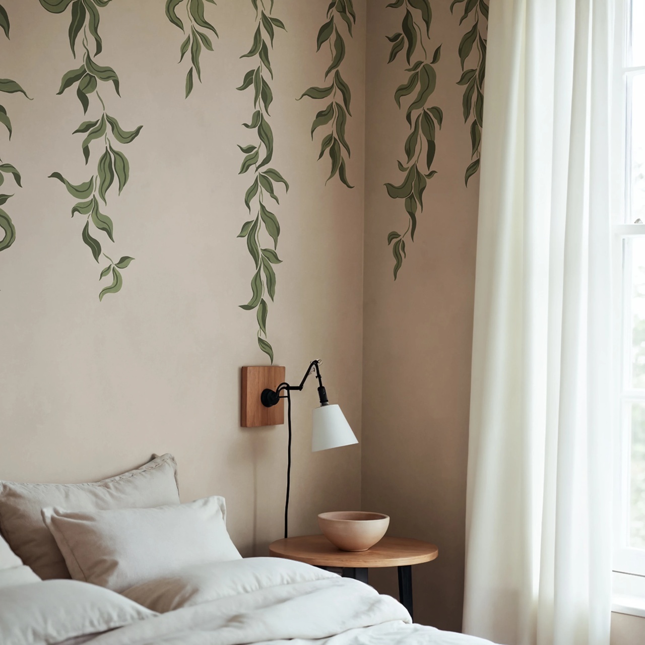 Fototapet, Hanging Leaves, Beige, Rebel Walls