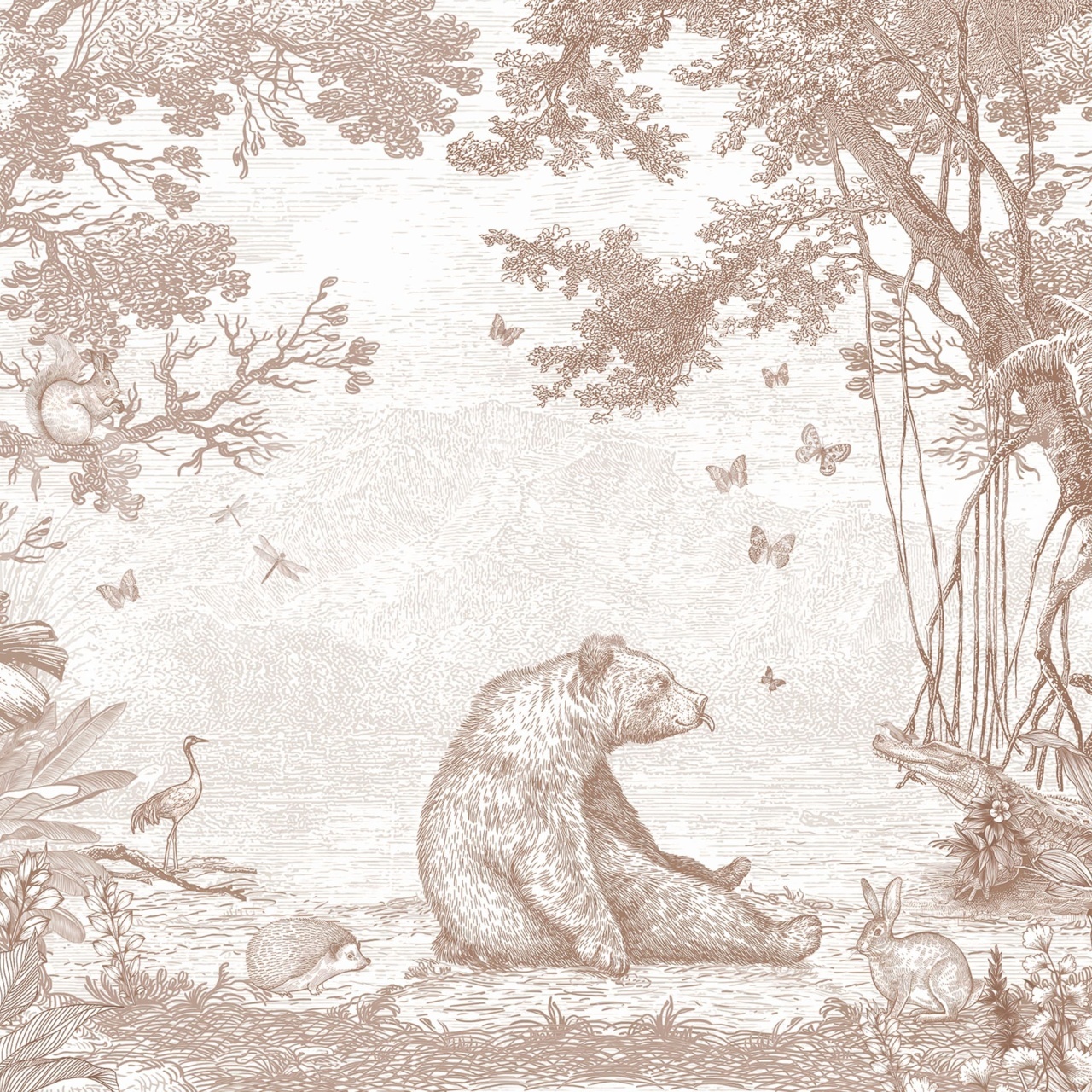 Fototapet, Happy Bear, Beige, Rebel Walls - 2