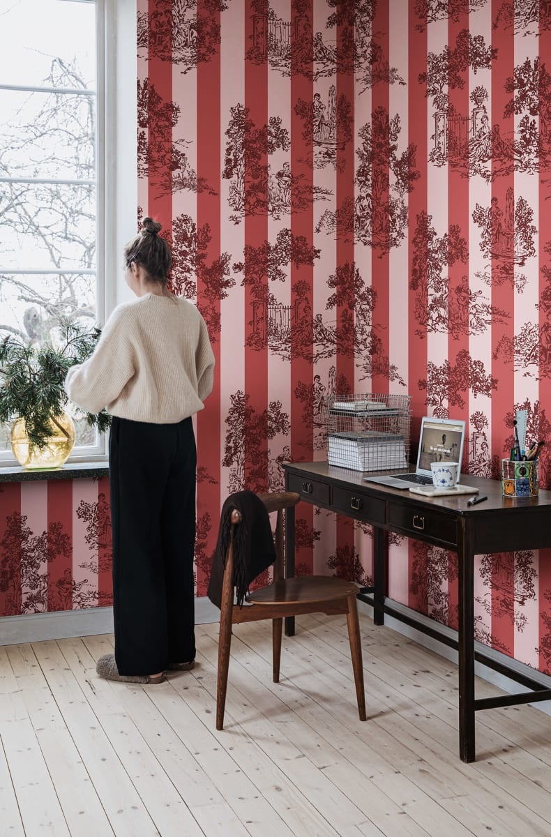 Fototapet, Happy Toile, Raspberry, Rebel Walls - 3