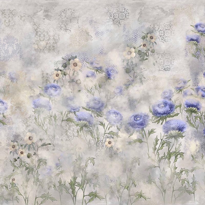 Fototapet Indigo carline bouquet field, VLAdiLA - 2