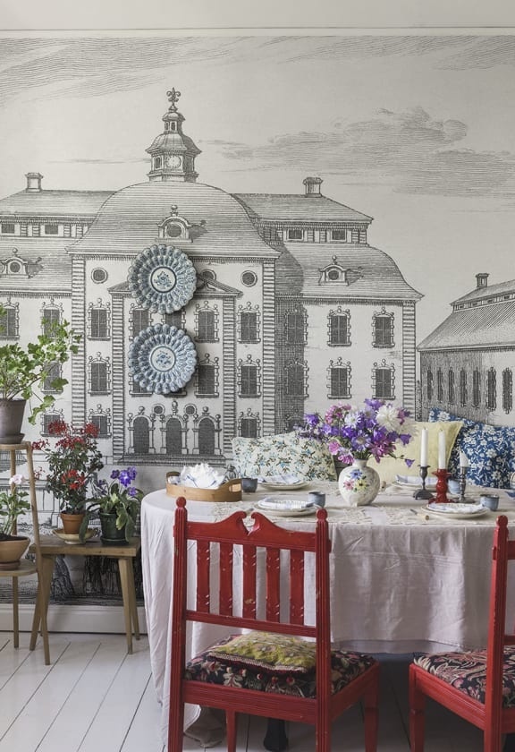 Fototapet lavabil, Löfstad Slott Graphite, Sandberg