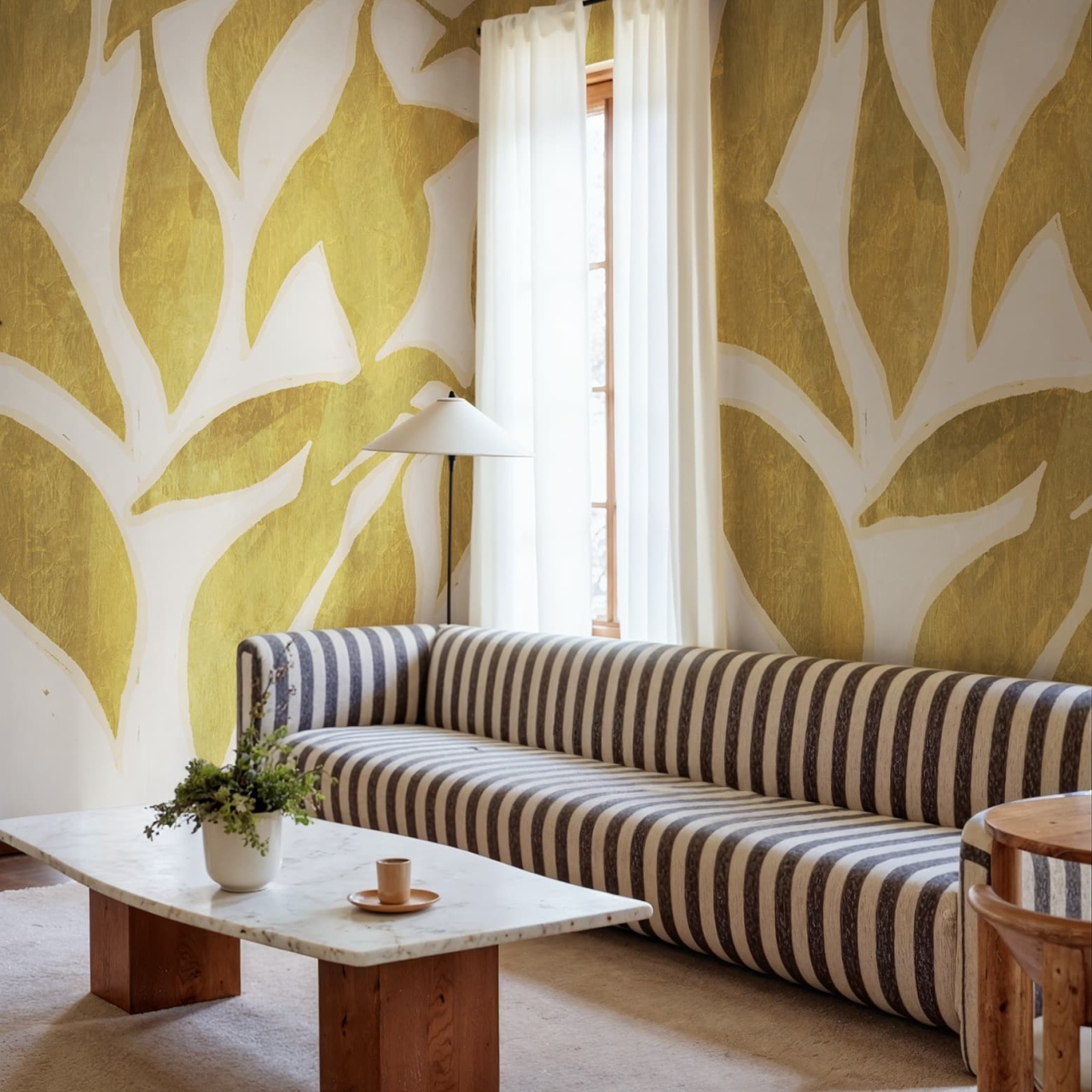 Fototapet, Leaf Silhouette, Yellow, Rebel Walls - 3
