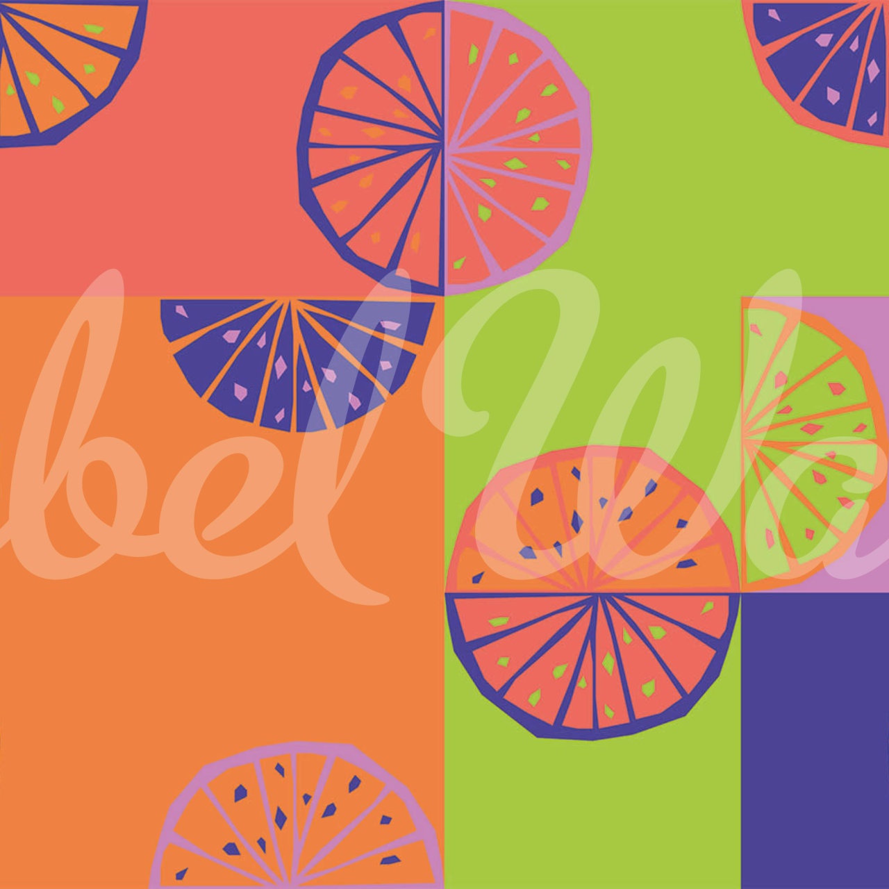 Fototapet, Lemon Slices, Neon, Rebel Walls - 2