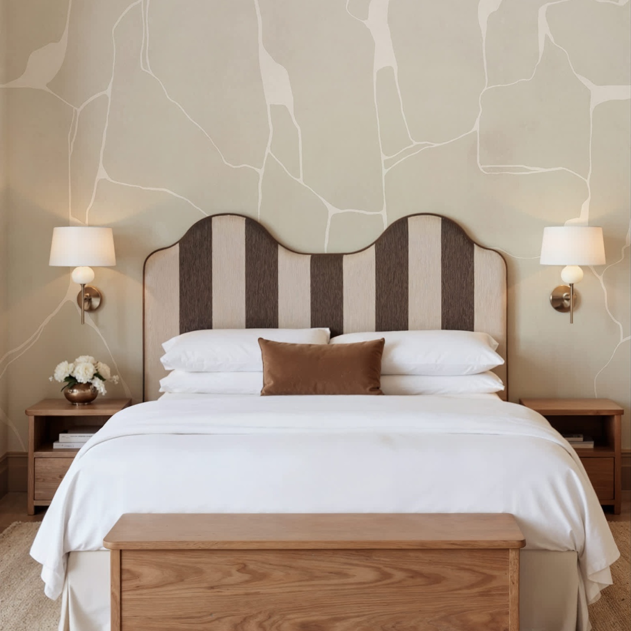 Fototapet, Linear Flow, Beige, Rebel Walls