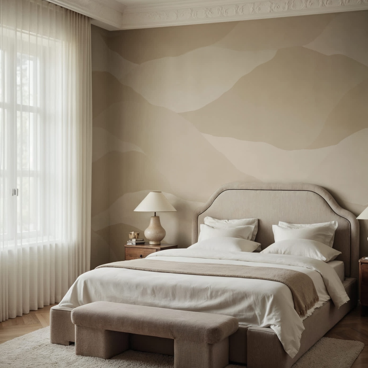 Fototapet, Misty Peaks, Peach, Rebel Walls