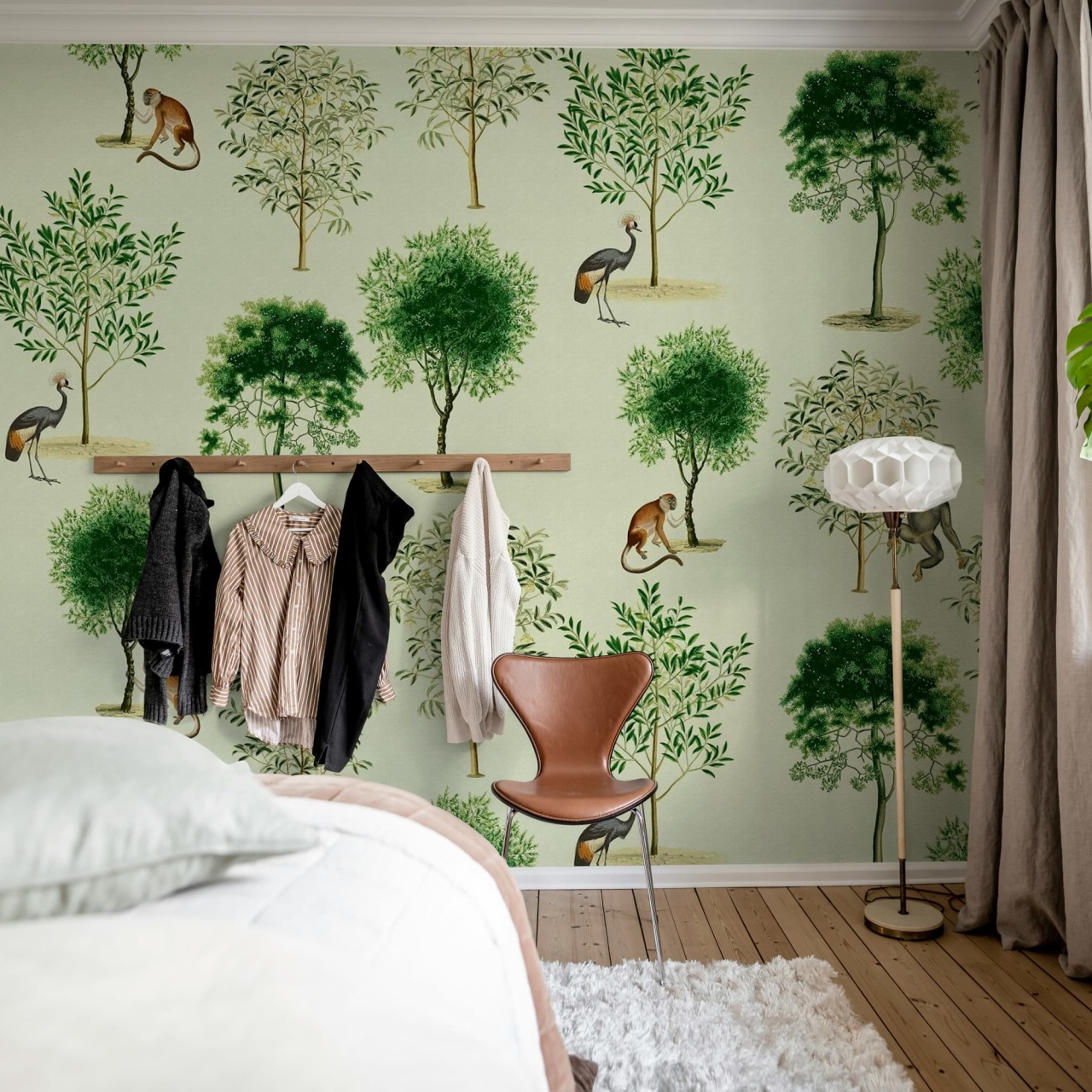 Fototapet, Monkey Among Trees, Beige, Rebel Walls - 3
