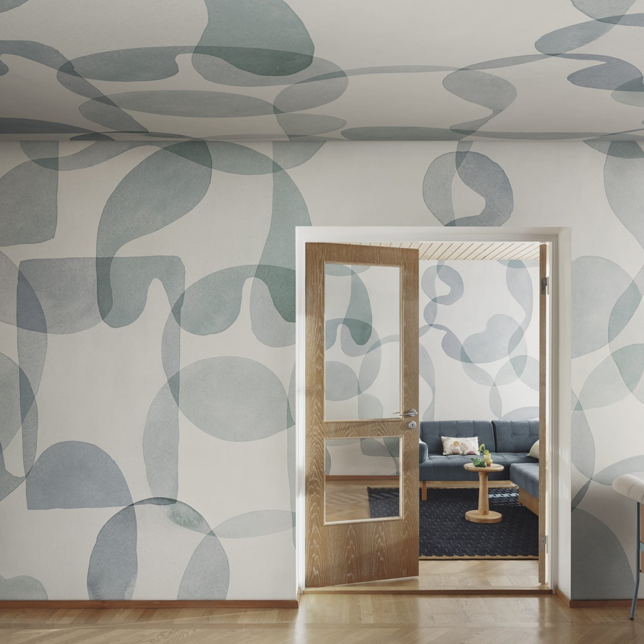 Fototapet, Overlap, Light Blue, Rebel Walls - 3