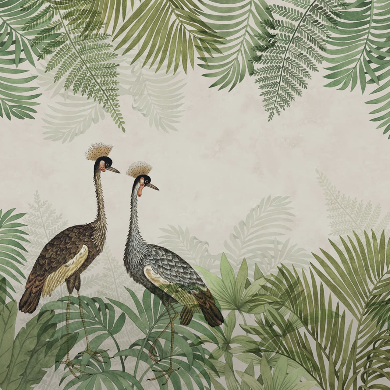 Fototapet, Palm Jungle, Crane, Rebel Walls - 2
