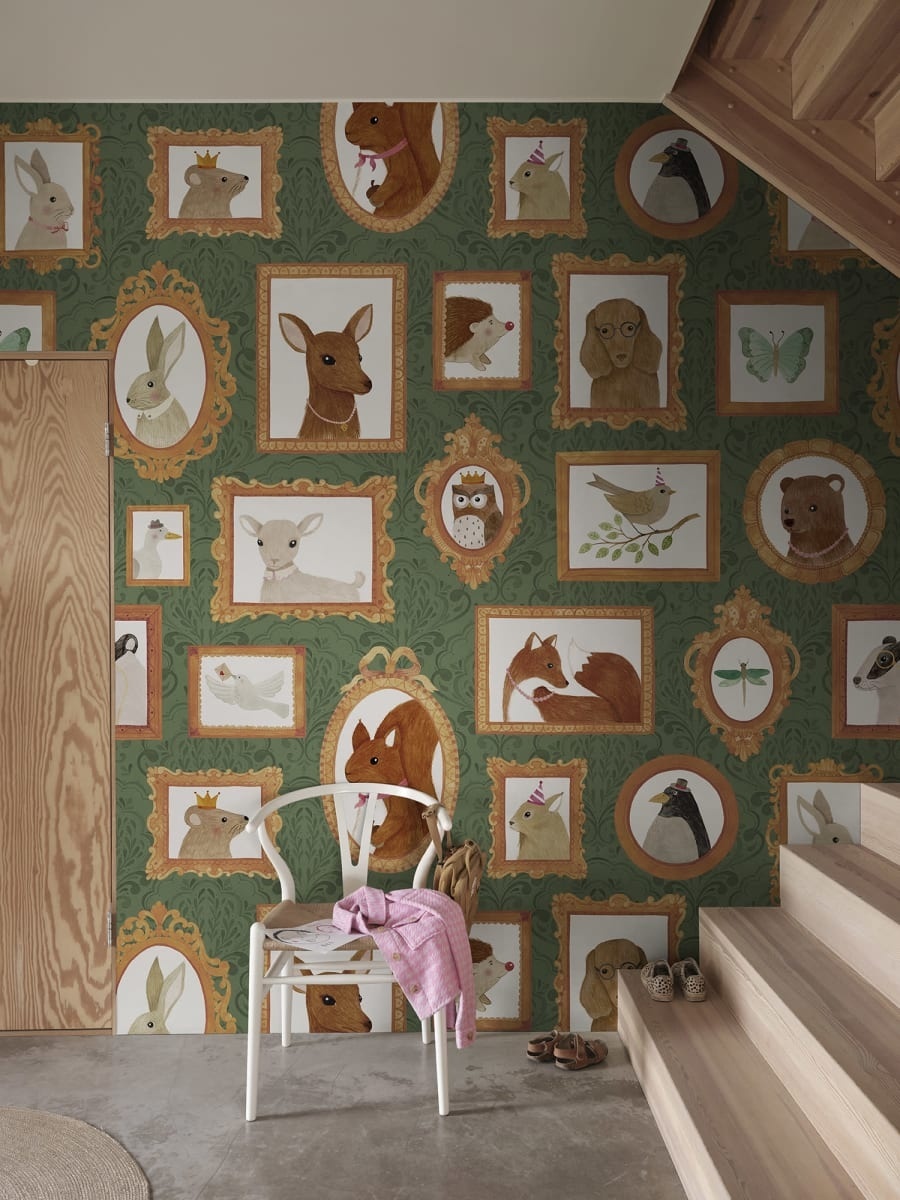 Fototapet, Pet Frames, Dark Green, Rebel Walls - 3