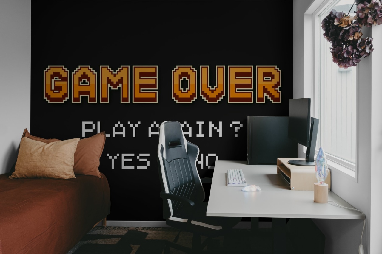Fototapet, Play Again, Orange, Rebel Walls