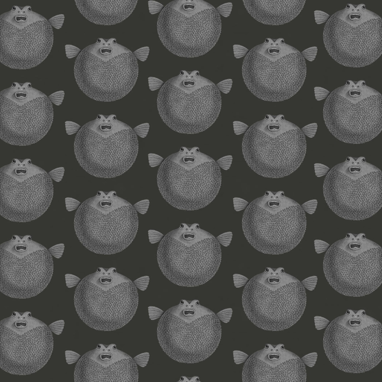 Fototapet, Puffer Fish, Black, Rebel Walls - 2