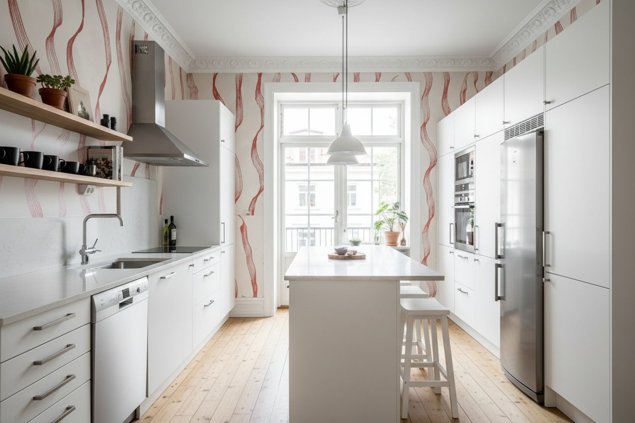 Fototapet, Ribbon Stripe, Red, Rebel Walls - 4