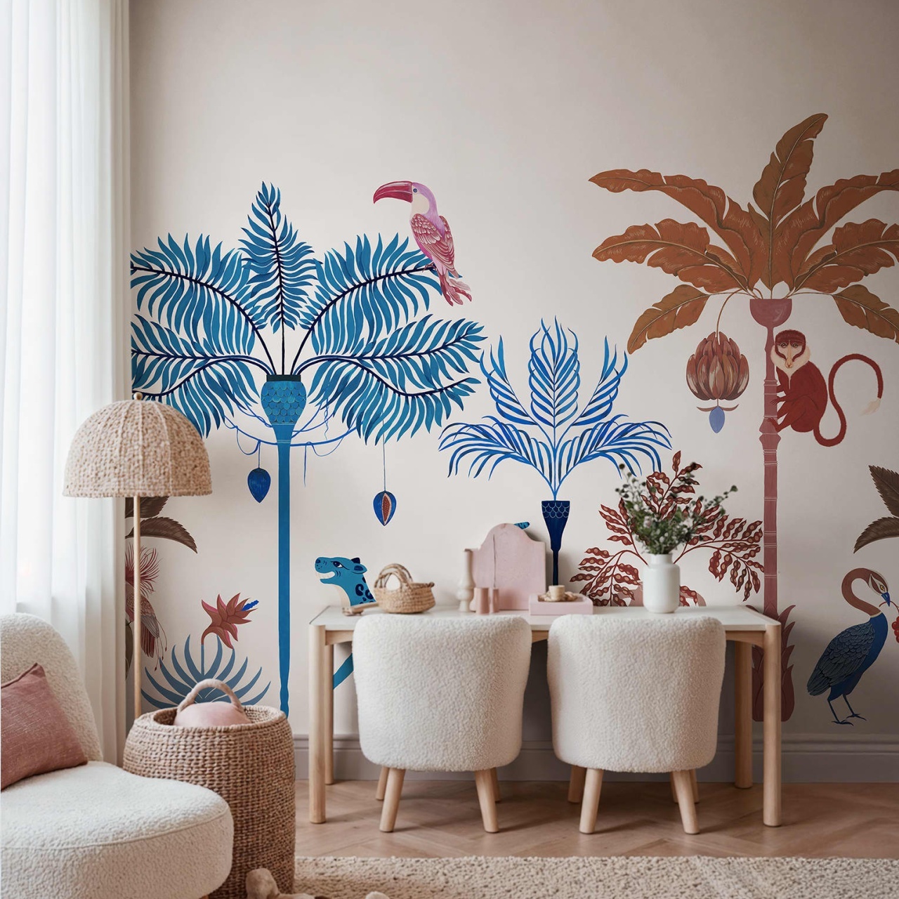 Fototapet, Savanna Chic, White, Rebel Walls - 3