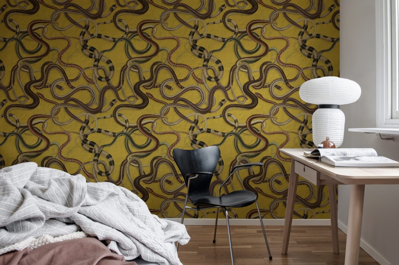Fototapet, Snakey, Yellow, Rebel Walls - 3