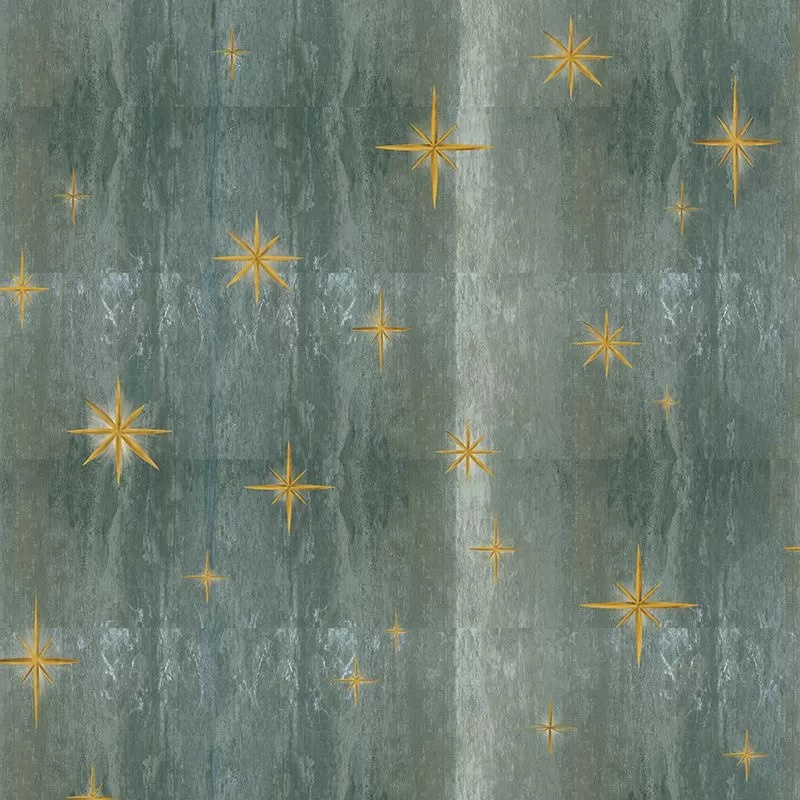 Fototapet Stars Olive (textured), VLAdiLA - 2