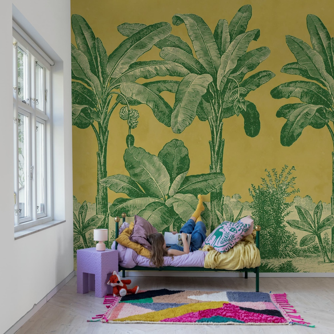 Fototapet, Timeless Tropics, Yellow, Rebel Walls
